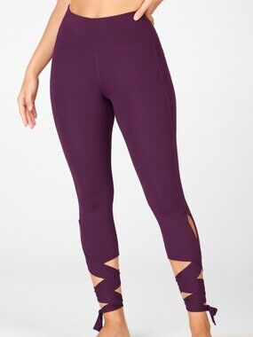 Fabletics High-Waisted PureLuxe Tie-Up 7/8 -  Small -- NWT